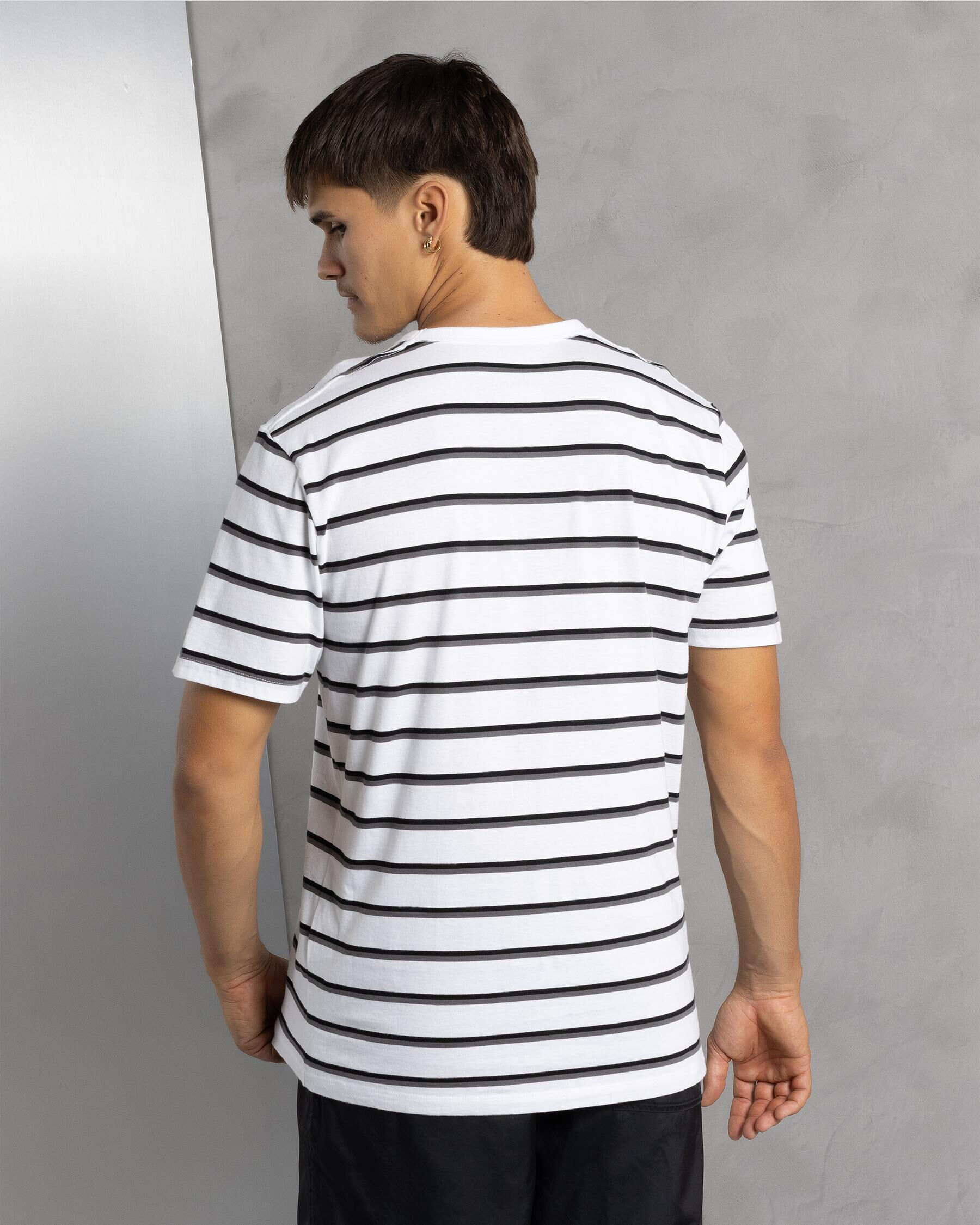 Logo Stripe T-Shirt - White/black/crisp Charcoal slider