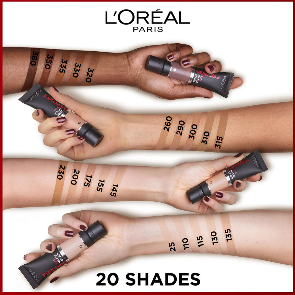 L'Oreal Foundation Infaillible 32H Matte Cover Spf25 130 Neutral Undertone 30ml slider