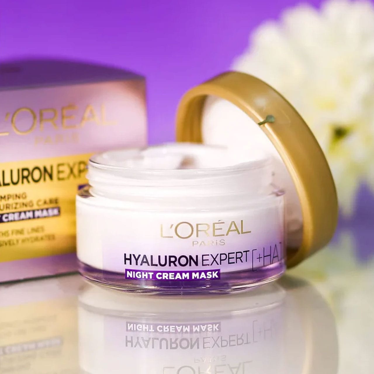 L'Oreal Hyaluron Expert Replumping Moisturising Night Cream Mask 50ml slider