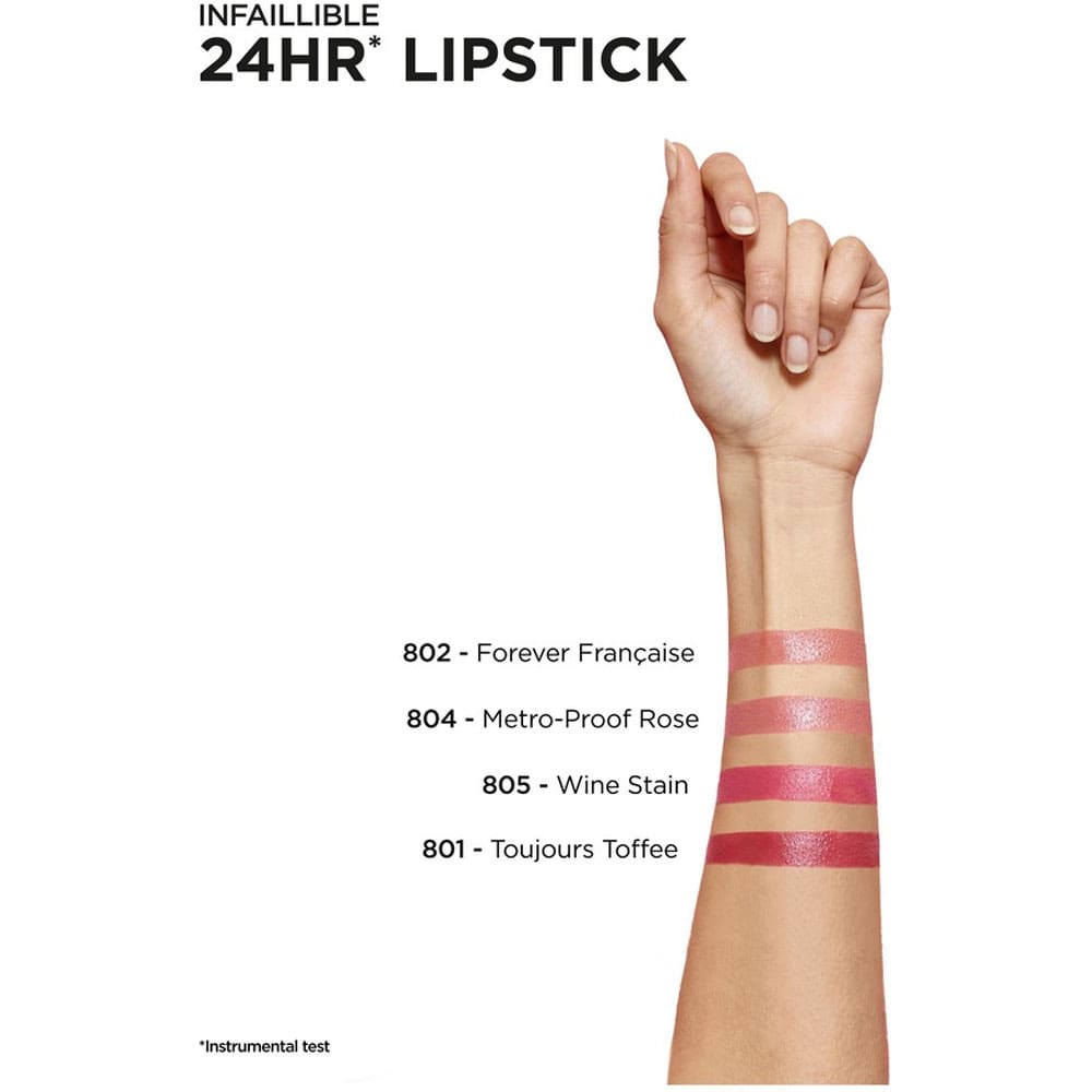 L'Oreal Infallible 2 Step Lipstick 804 Metro Proof Rose slider