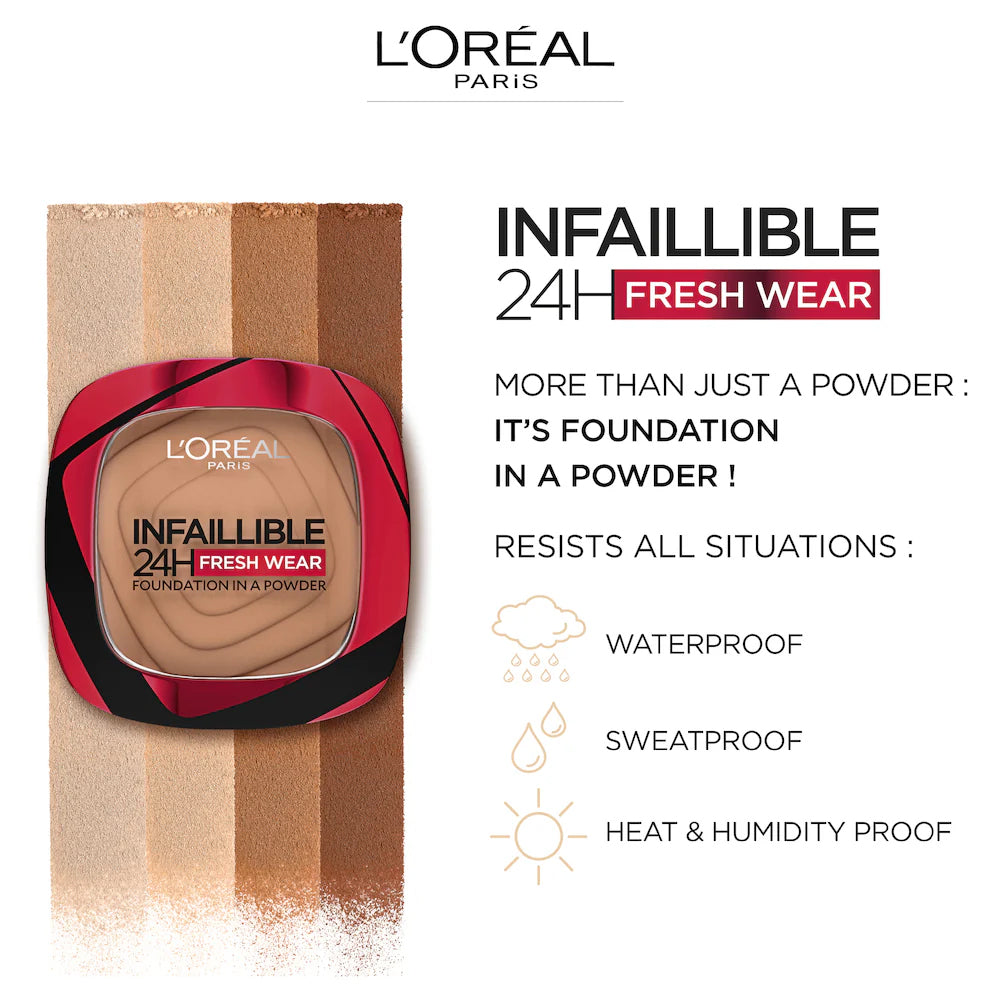 L'Oreal Infallible 24Hr Fresh Wear Foundation Powder 020 Ivory slider