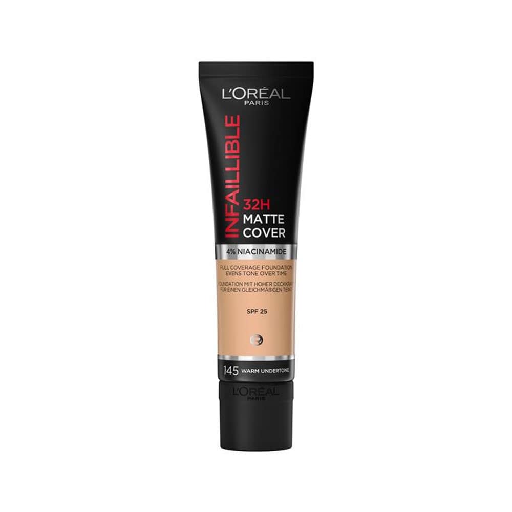 L'Oreal Infallible 24Hr Matte Foundation 145 Rose Beige 30ml slider