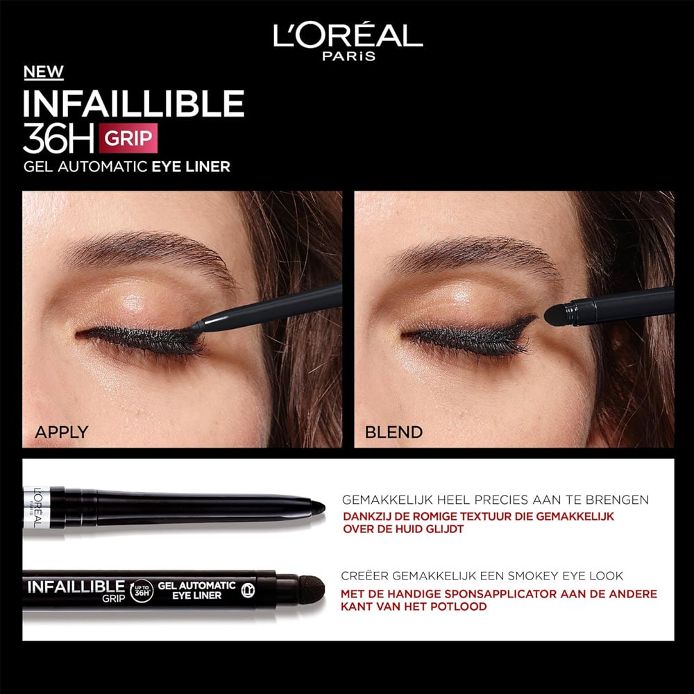 L'Oreal Infallible Gel Automatic Eyeliner 001 Intense Black slider