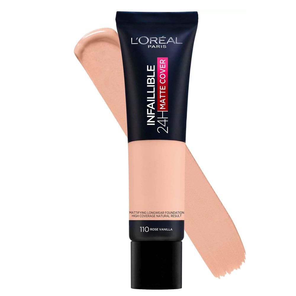 L'Oreal Infallible Matte Cover 24Hr Foundation 110 Rose Vanilla 30ml slider