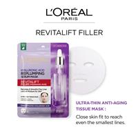 L'Oreal Paris Revitalift Filler Hyaluronic Acid Plumping Anti Wrinkle Sheet Mask slider