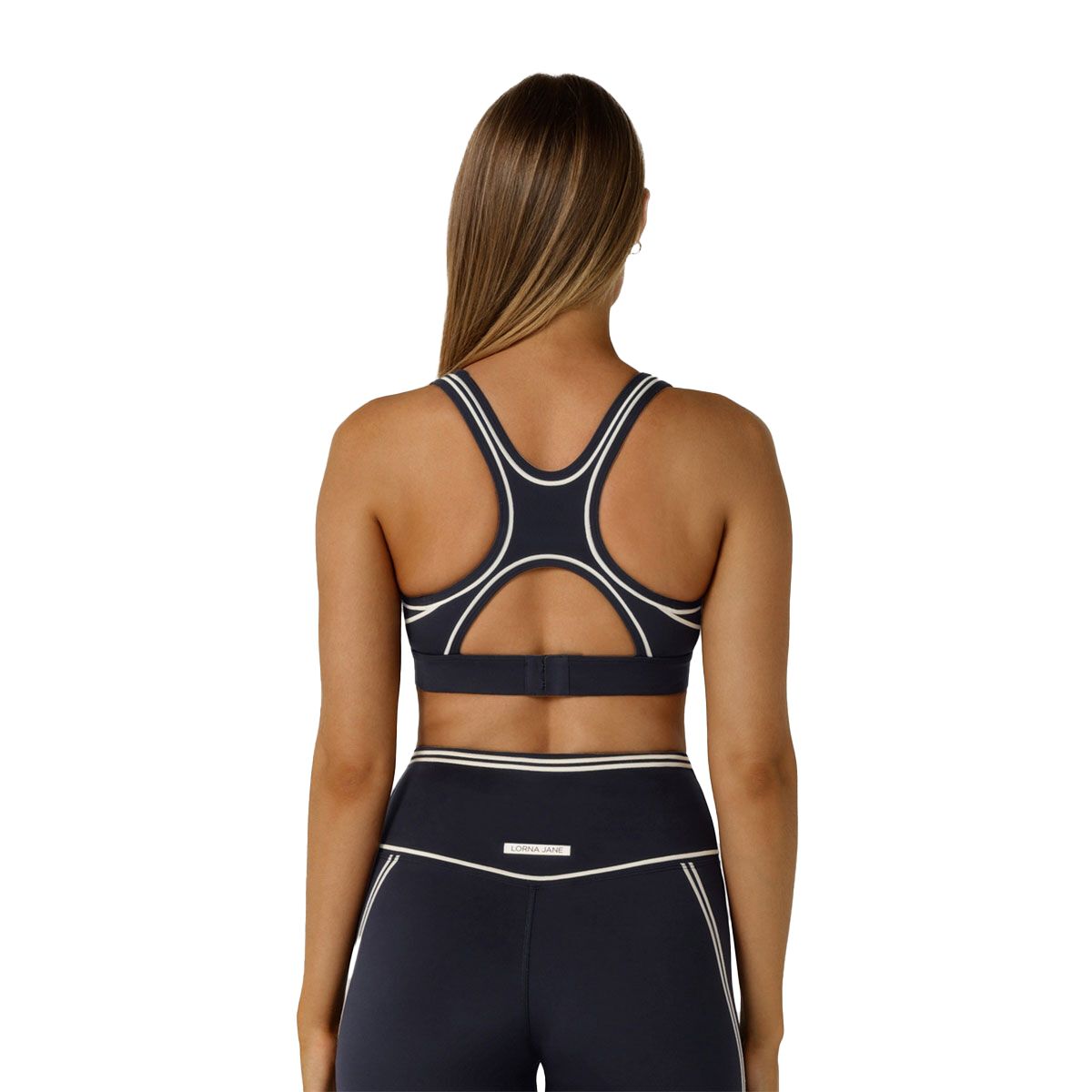 Lorna Jane Retro Track High Support Sports Bra - Midnight slider