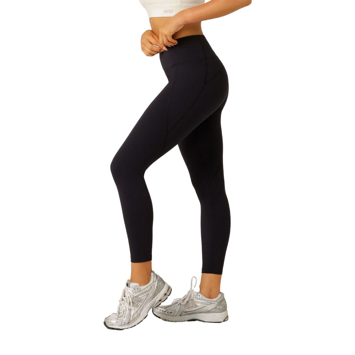 Lorna Jane Womens Amy No Ride Phone Pocket Ankle Tights Blue XS - Blue slider