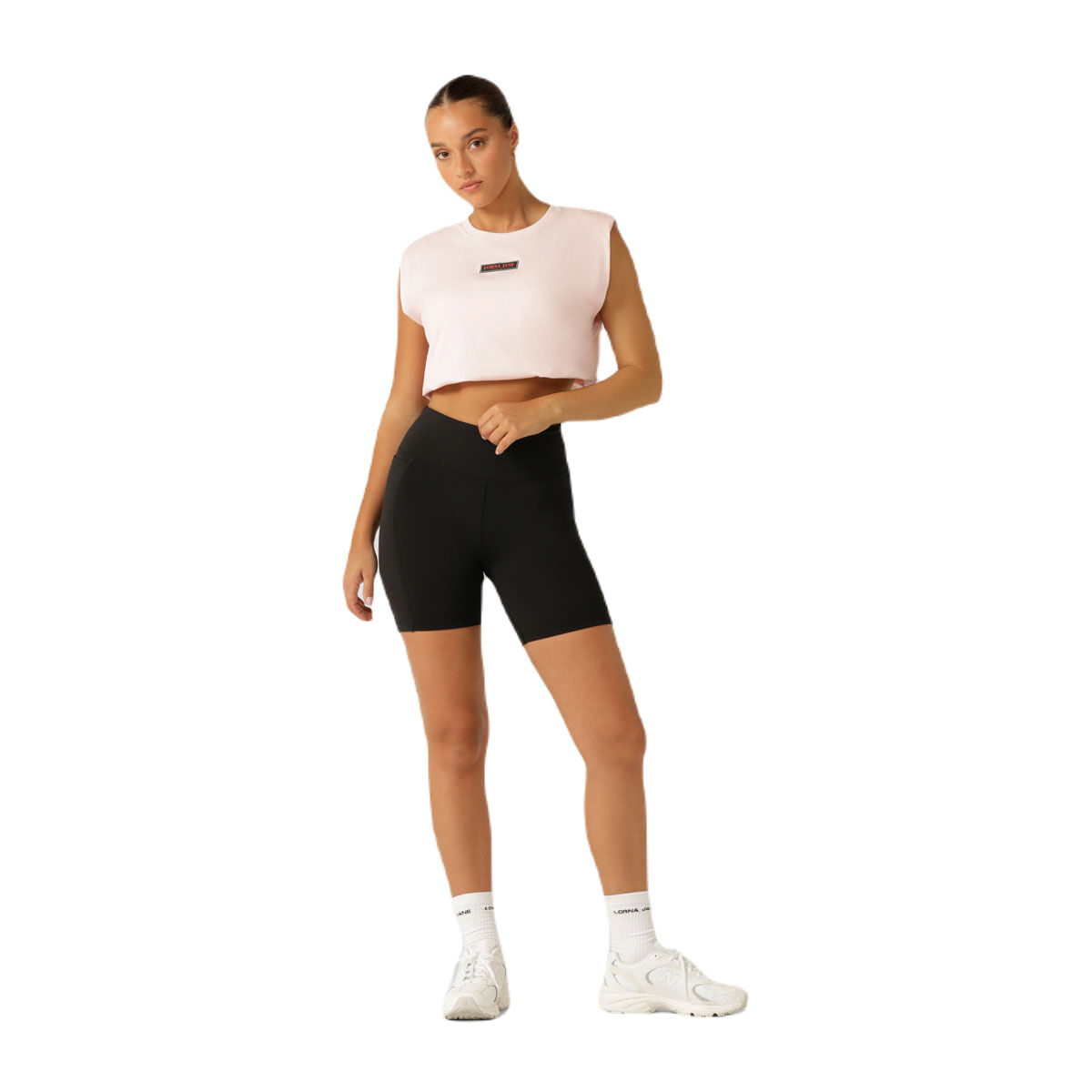 Lorna Jane Womens Amy Phone Pocket Bike Shorts - Black slider