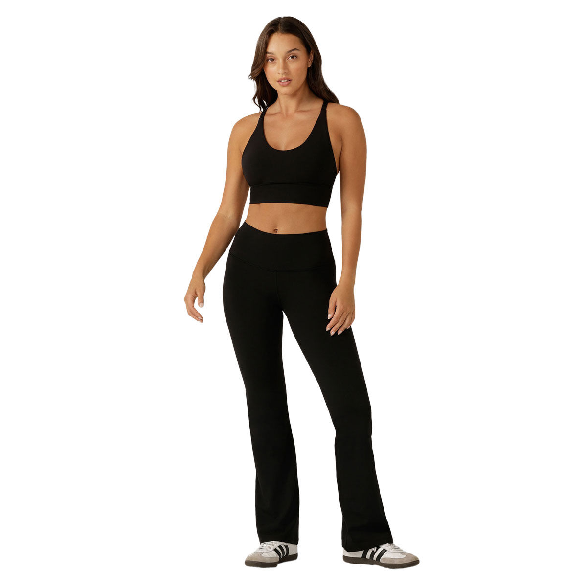 Lorna Jane Womens Lotus Flare Full Length Leggings - Black slider