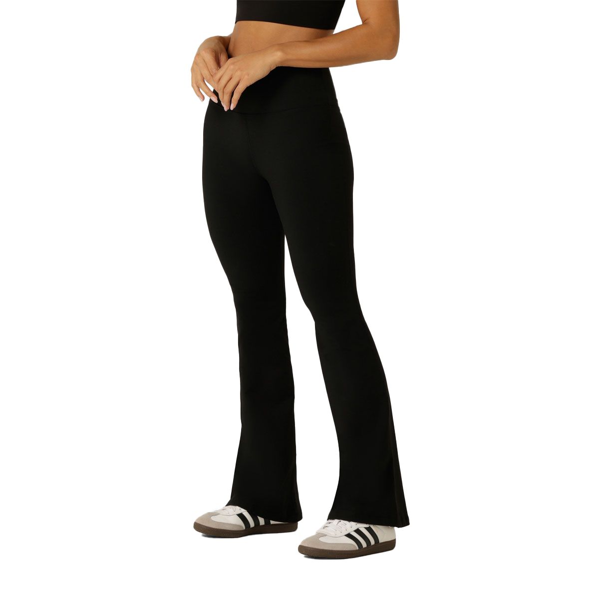 Lorna Jane Womens Lotus Thermal Flared Leggings - Black slider