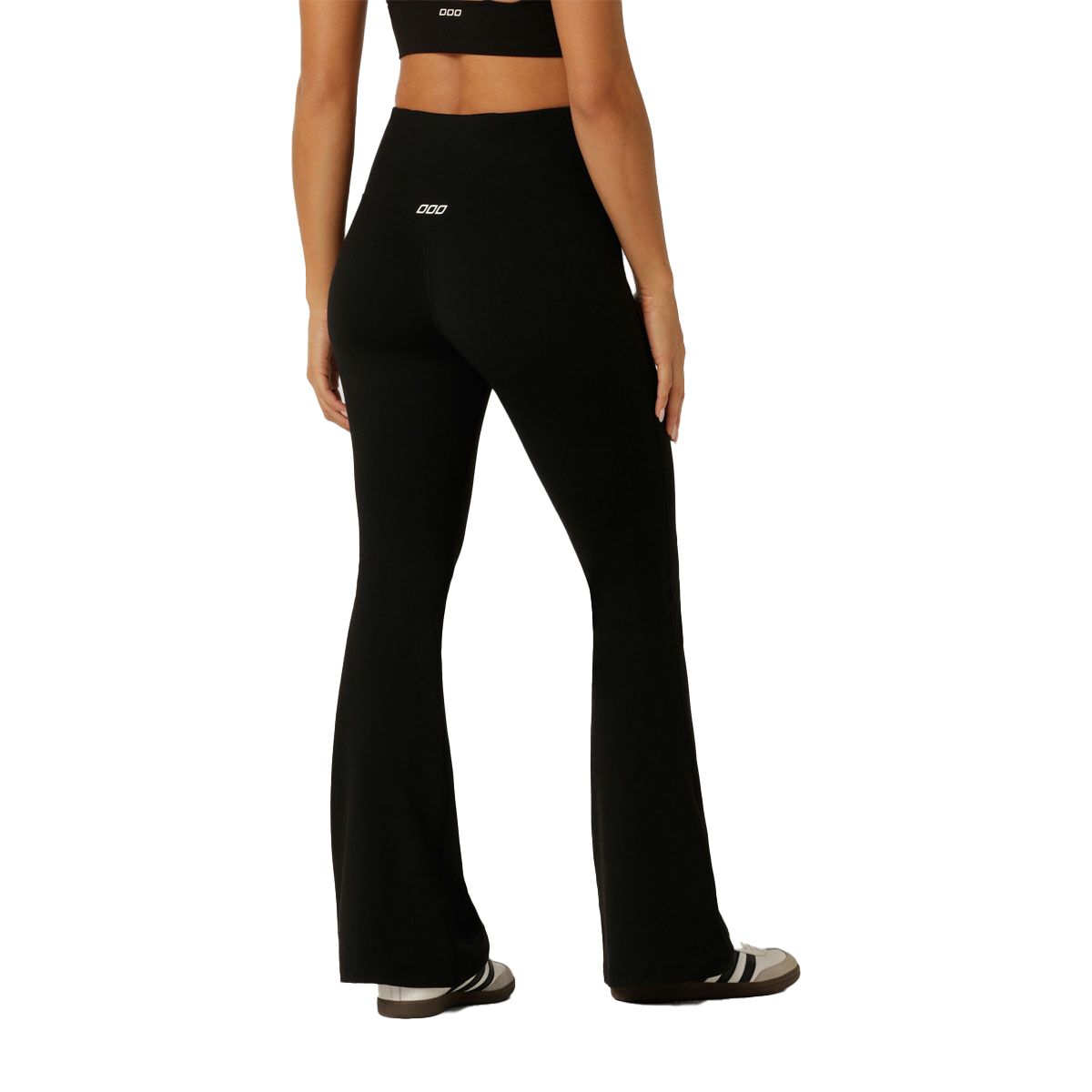 Lorna Jane Womens Lotus Thermal Flared Leggings - Black slider