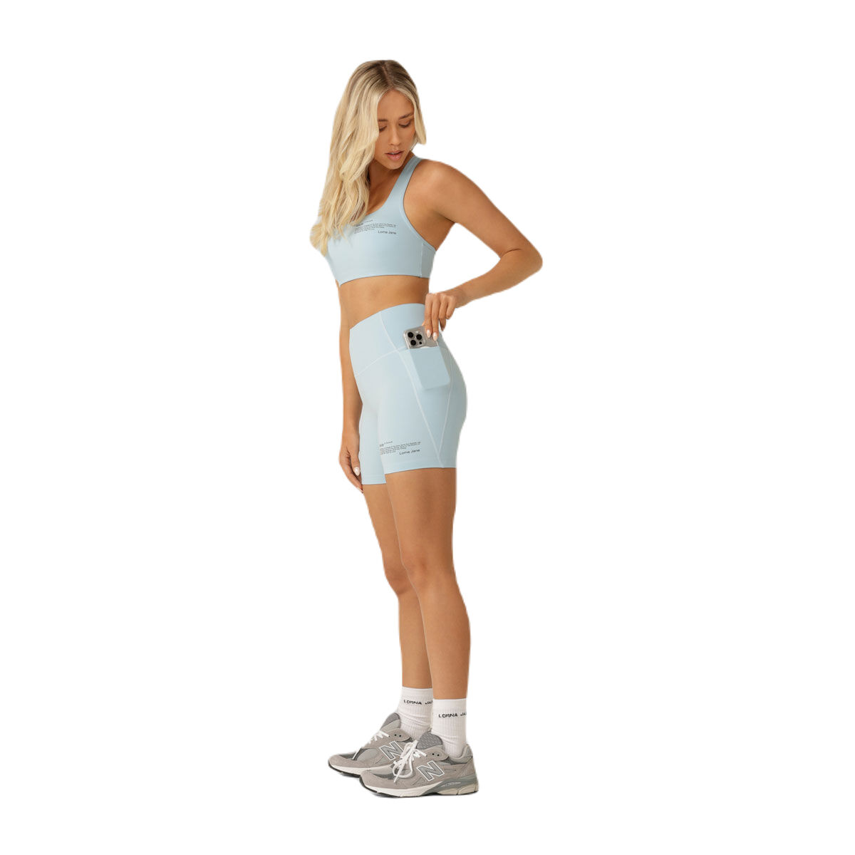 Lorna Jane Womens Move 14cm Booty Bike Shorts - Blue slider