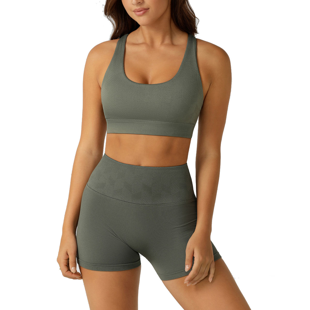 Lorna Jane Womens Movement Active Seamless Bike Shorts - Green slider