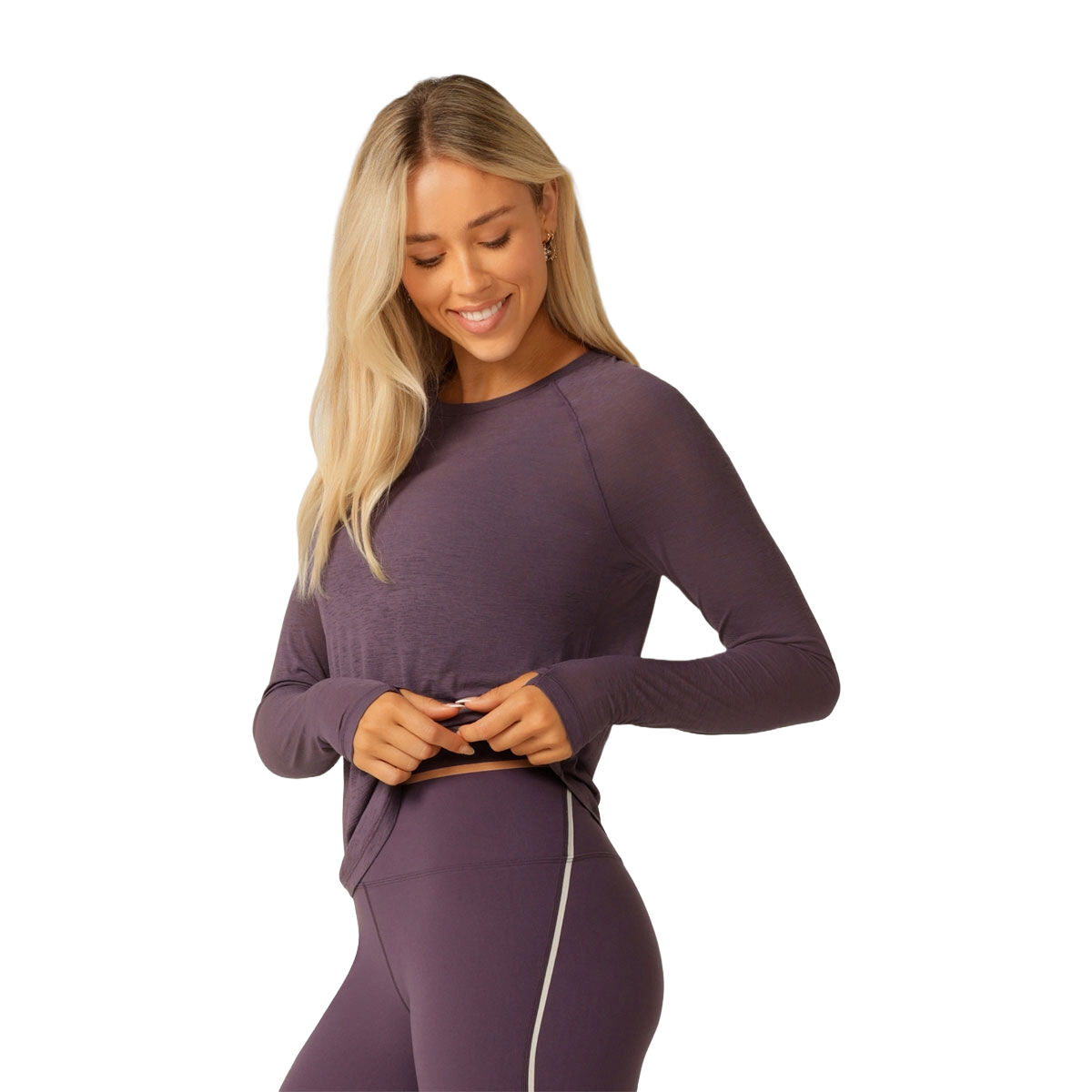 Lorna Jane Womens On The Run Long Sleeve Top - Plum slider