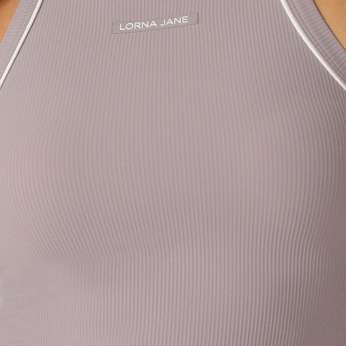 Lorna Jane Womens Retro Rib Halter Sports Bra - Purple slider