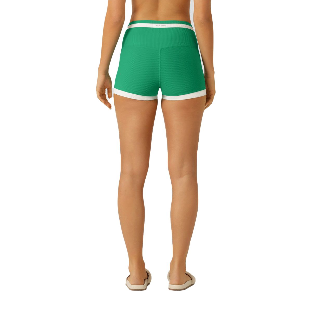 Lorna Jane Womens Retro Swim 9cm Bike Shorts - Green slider