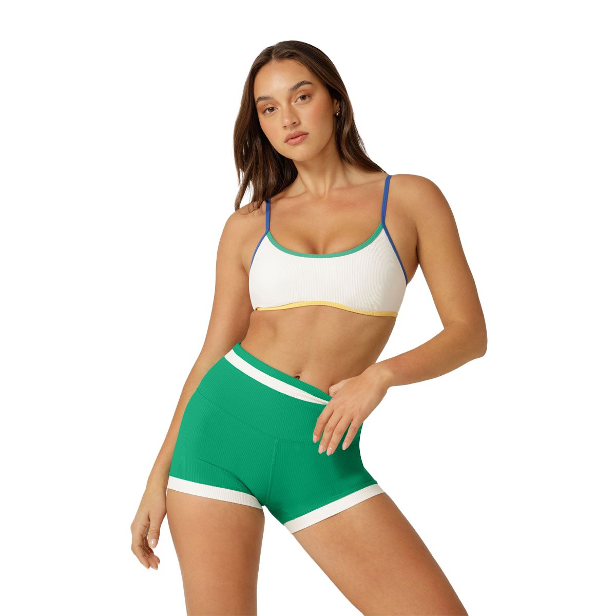 Lorna Jane Womens Retro Swim 9cm Bike Shorts - Green slider