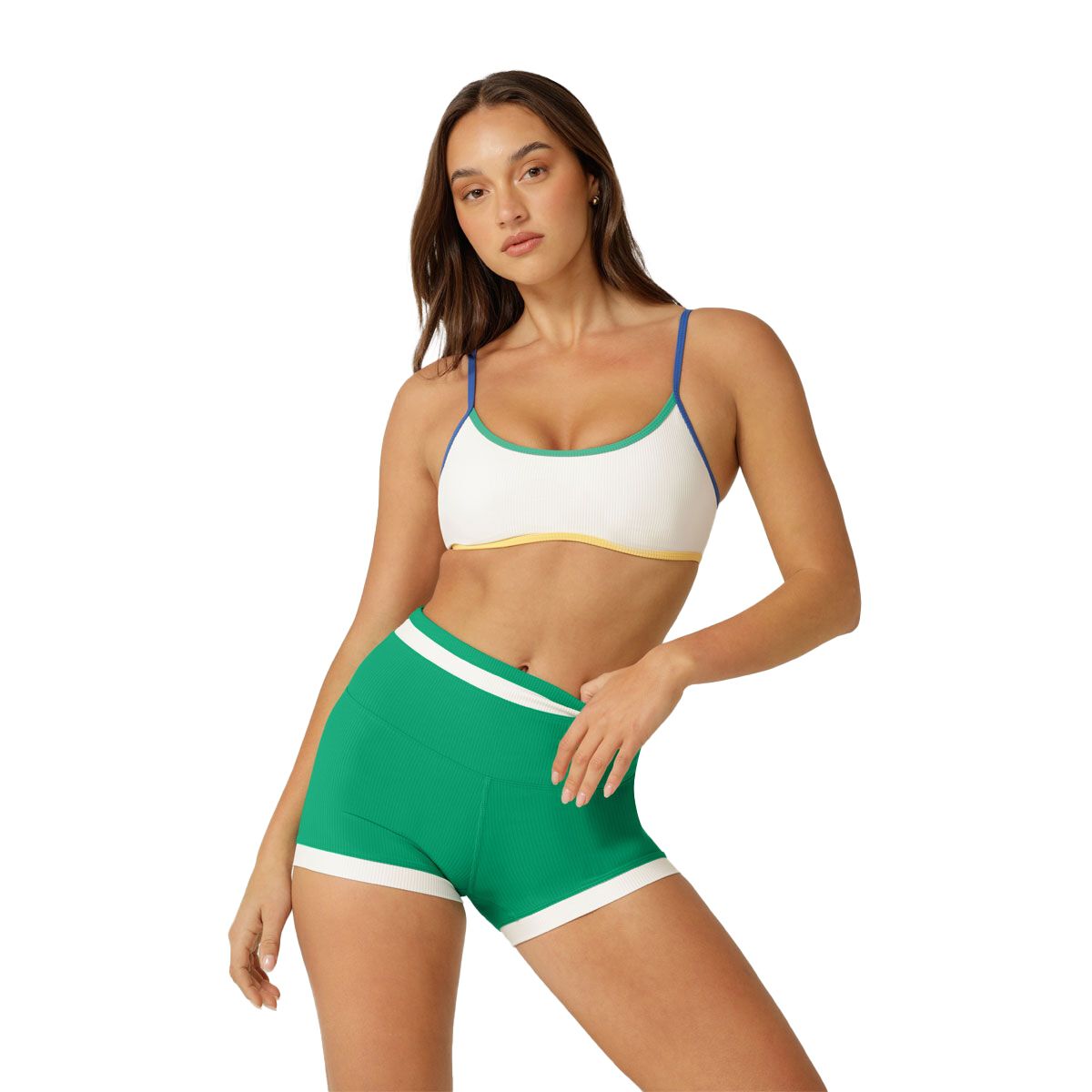 Lorna Jane Womens Retro Swim Sports Bra - White slider