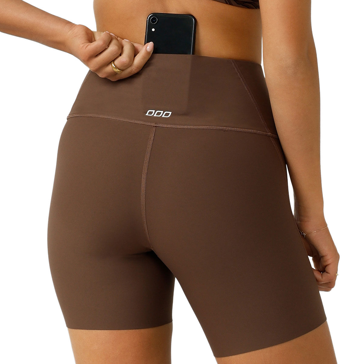 Lorna Jane Womens Reversible No Chafe 16cm Bike Shorts - Brown slider