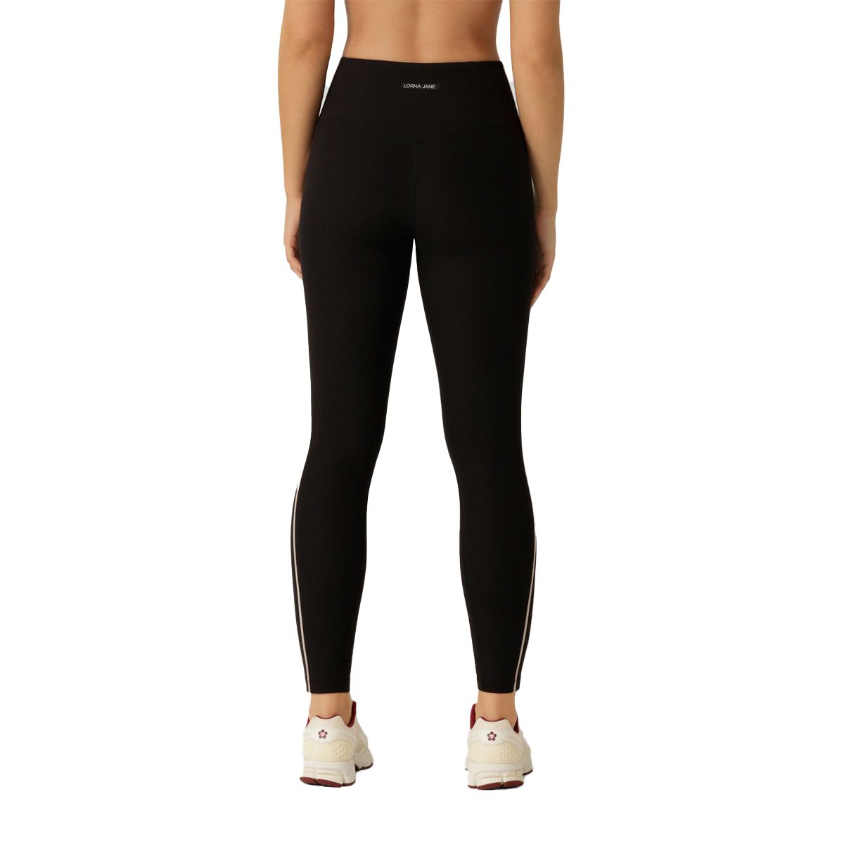 Lorna Jane Womens Second Nature Luxe Rib Ankle Biter Leggings - Black slider