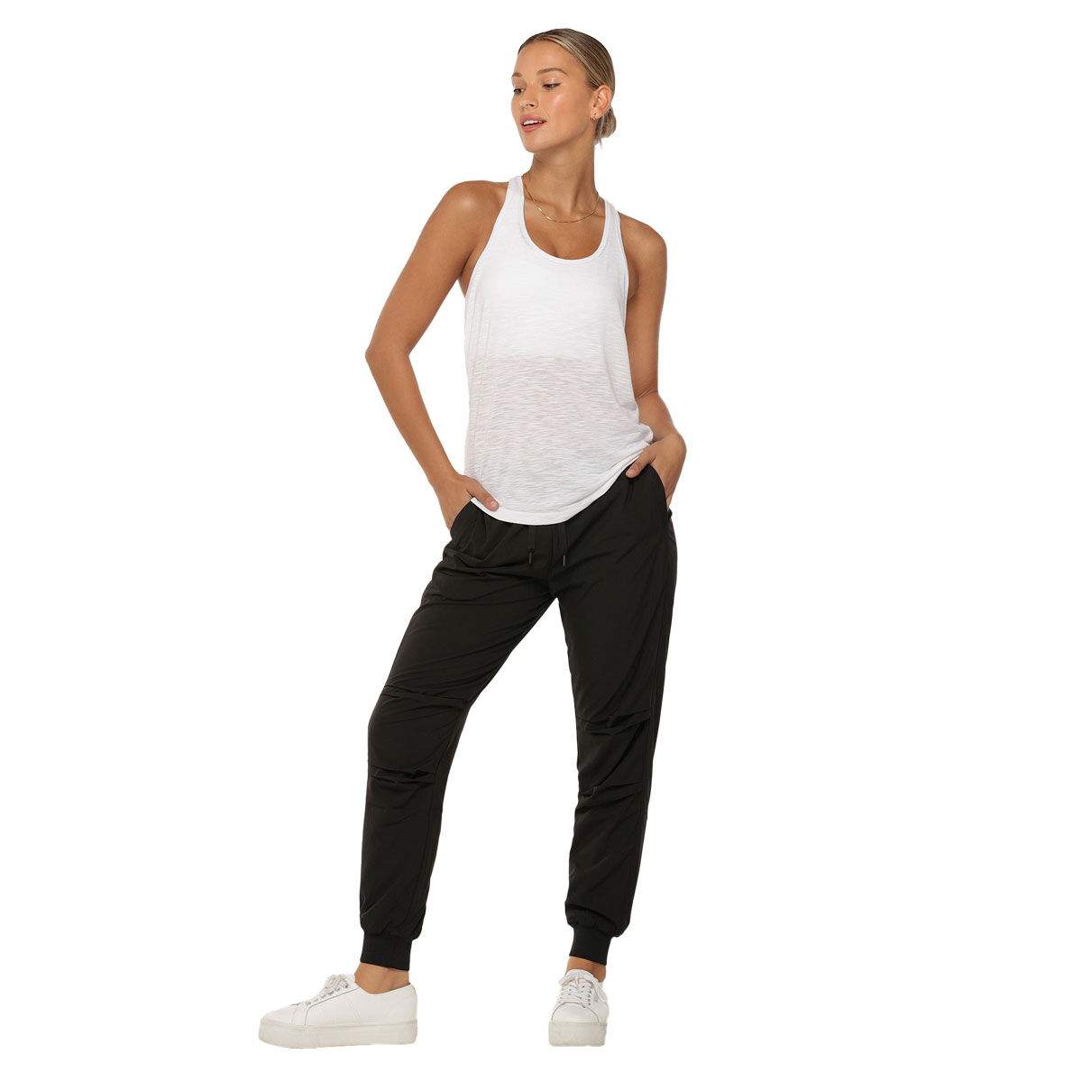 Lorna Jane Womens Slouchy Gym Tank - Black slider