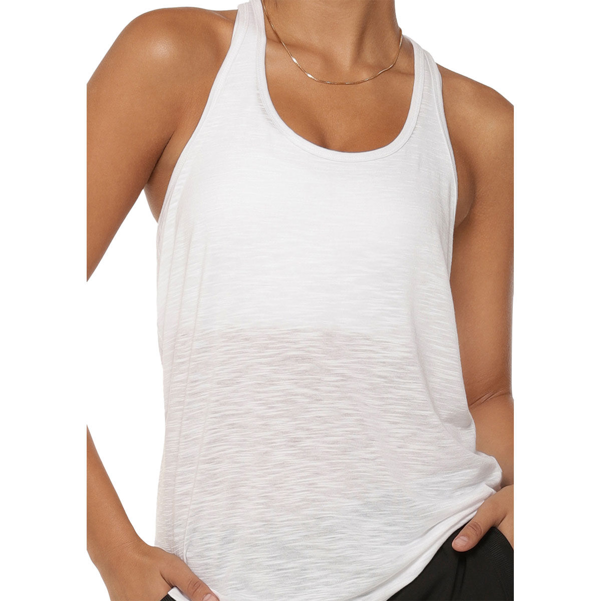 Lorna Jane Womens Slouchy Gym Tank - Black slider