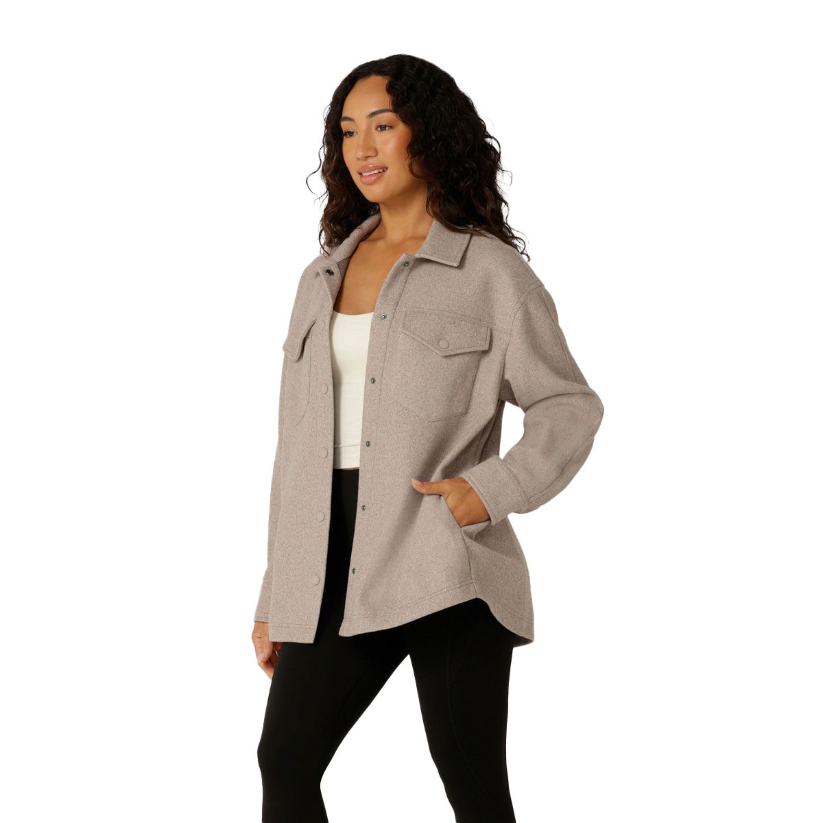 Lorna Jane Womens Sunrise Shacket - Bone slider
