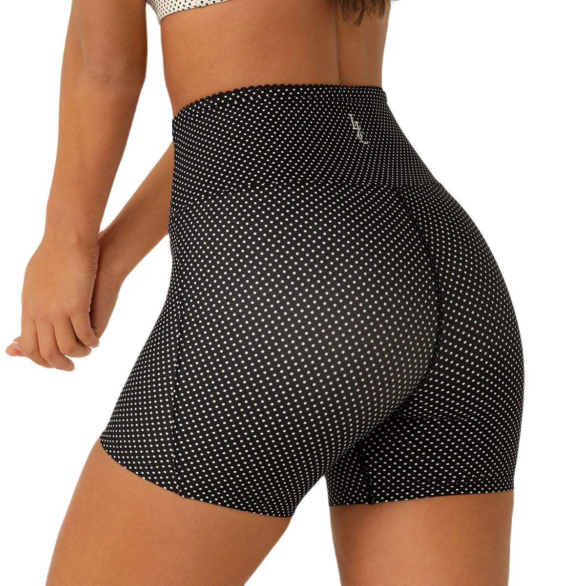 Lorna Jane Womens Sweet Thing Polka Dot 12cm Bike Shorts - Black slider