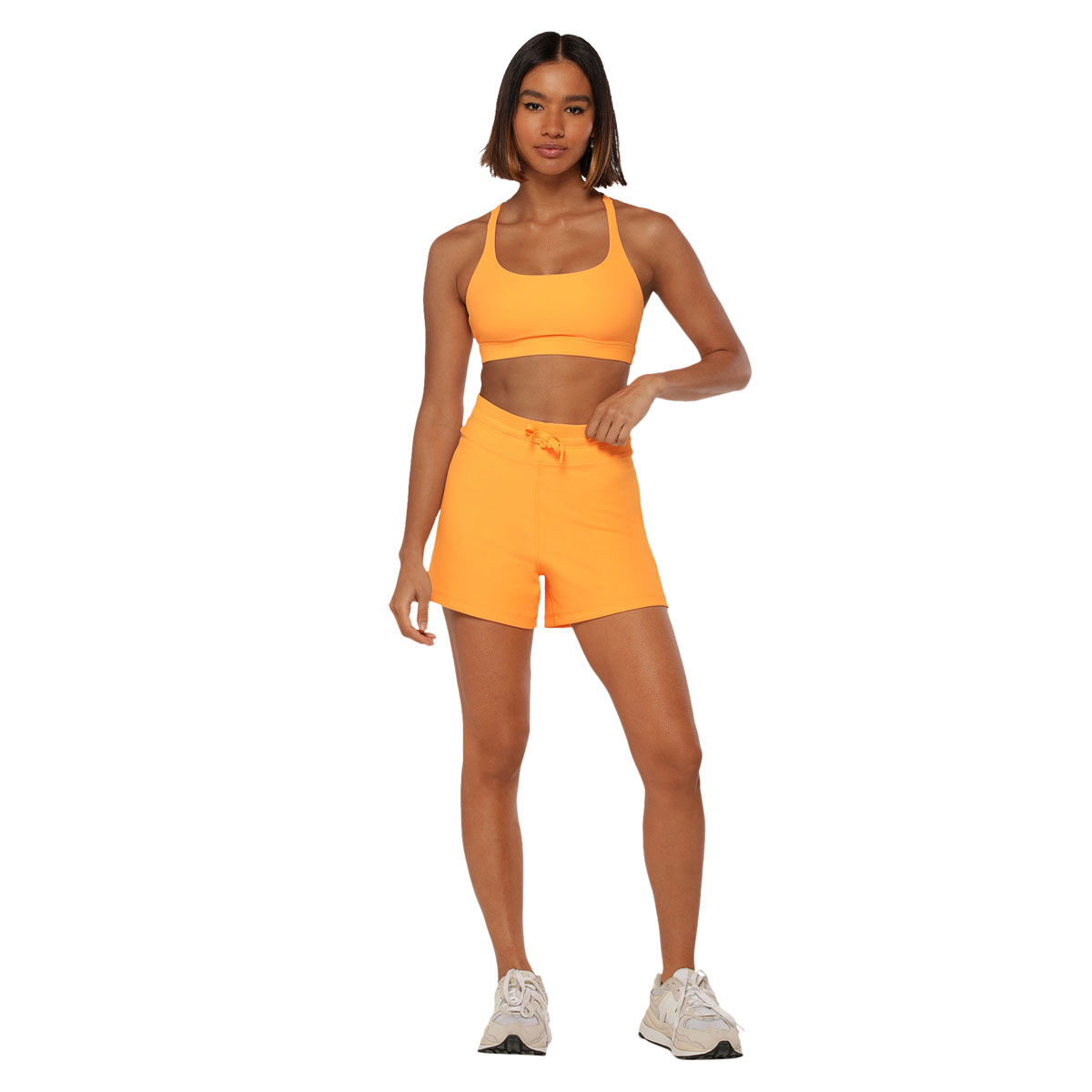 Lorna Jane Womens Tempo Speed Ribbed Seamless Sports Bra Mango XL - Mango slider