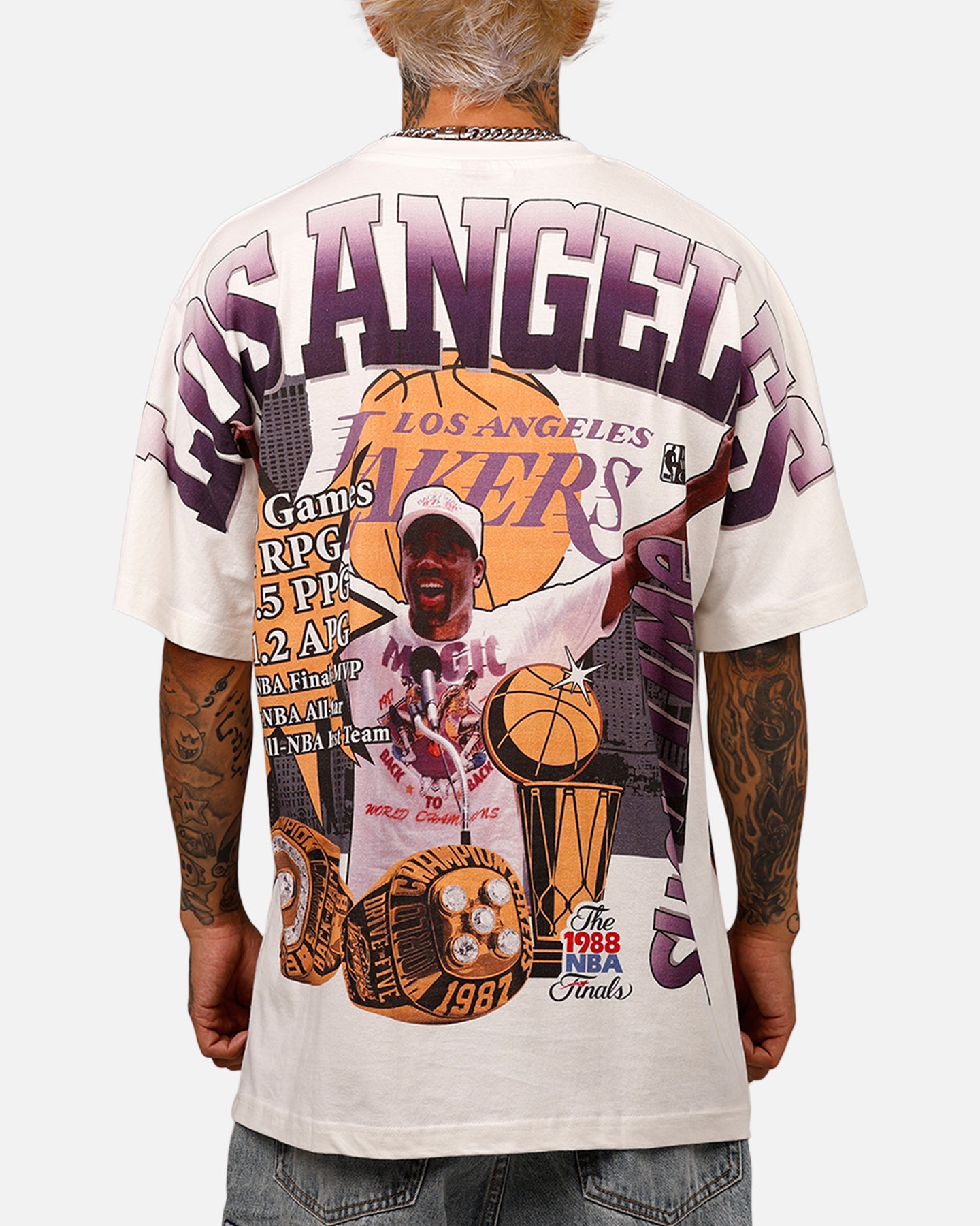 Los Angeles Lakers Magic Johnson Rings T-Shirt slider