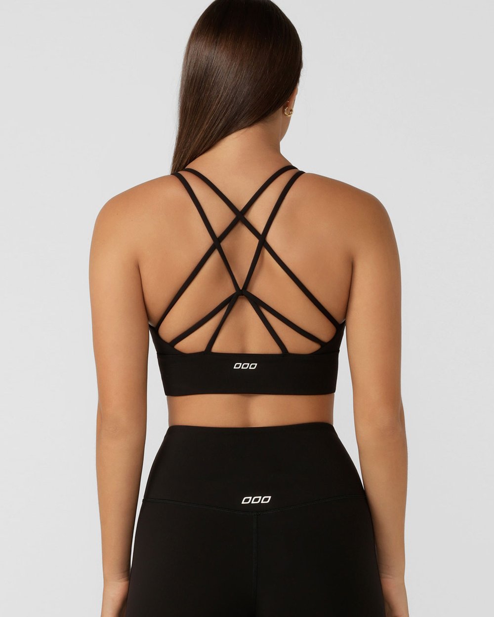 Lotus Longline Sports Bra - Black slider