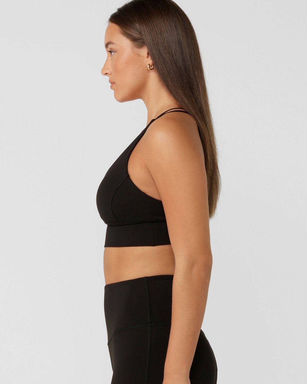 Lotus Longline Sports Bra - Black slider