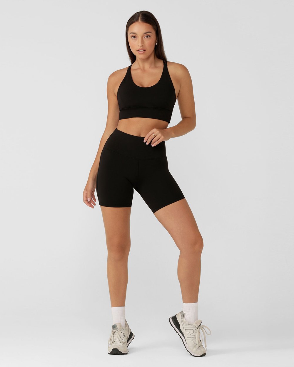 Lotus Longline Sports Bra - Black slider