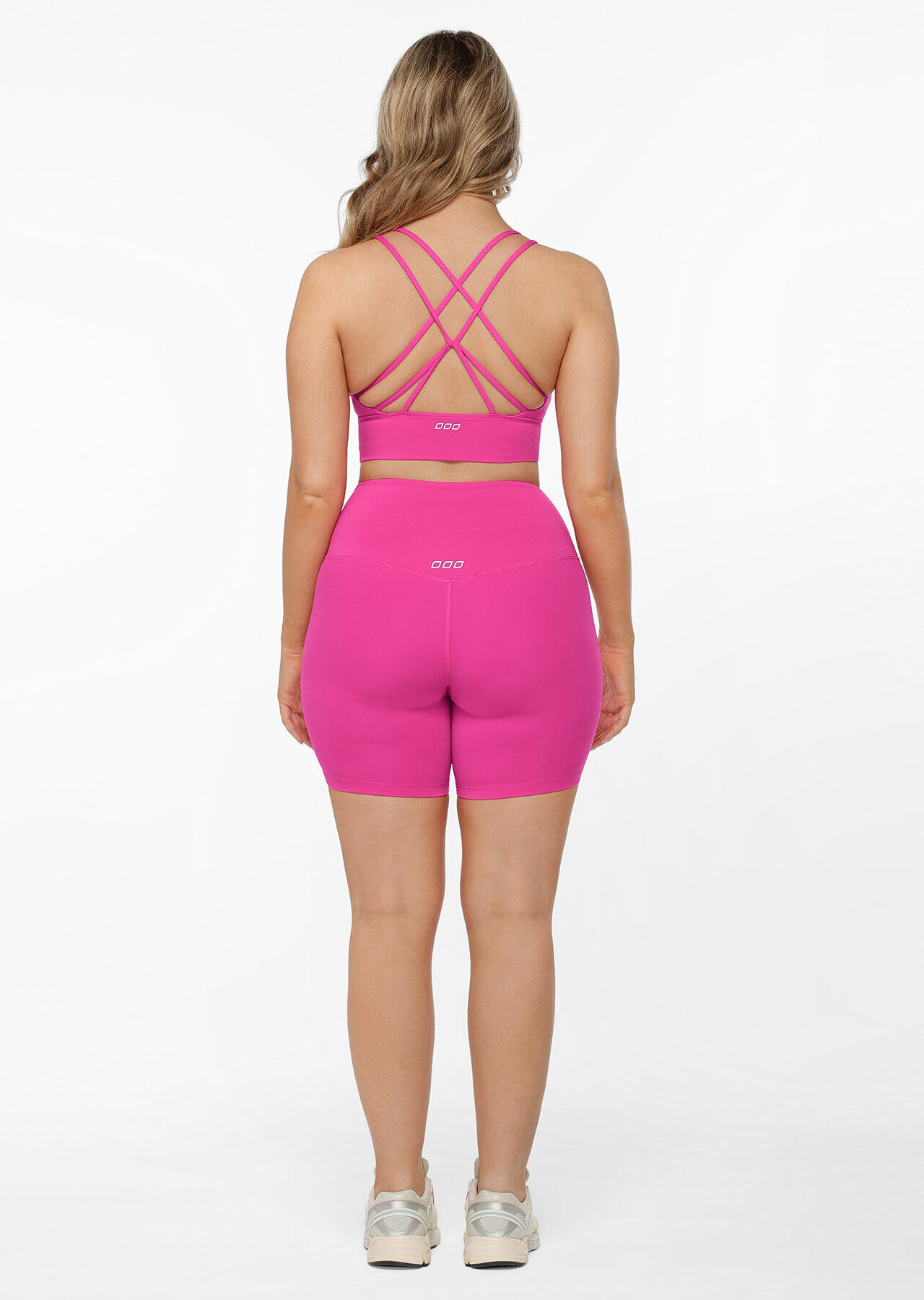 Lotus Longline Sports Bra - Bright Pink slider