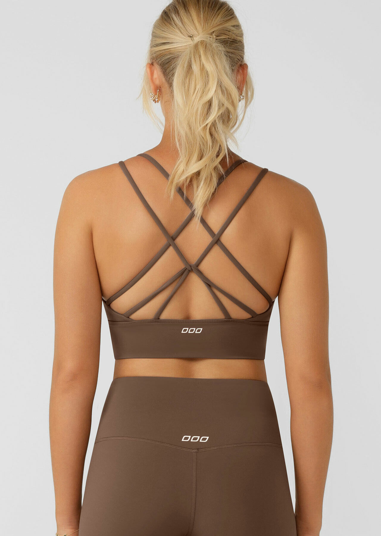 Lotus Longline Sports Bra - Chocolate slider