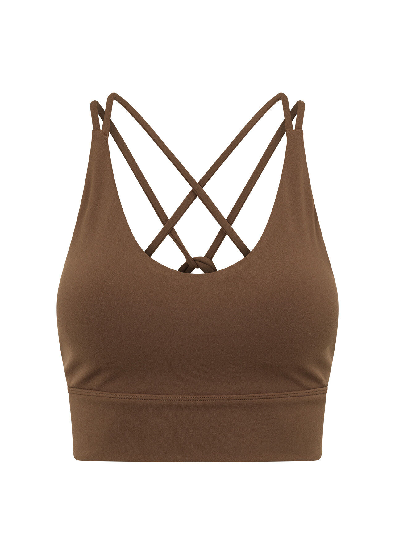 Lotus Longline Sports Bra - Chocolate slider