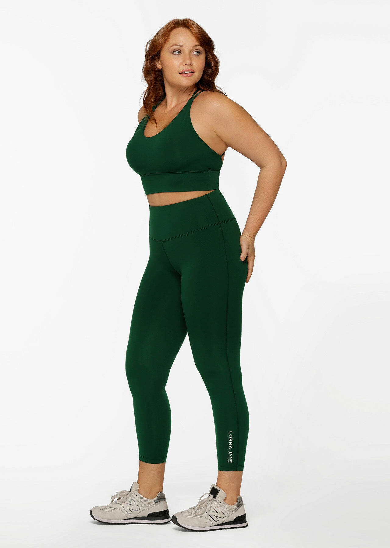 Lotus Longline Sports Bra - Dark Green slider