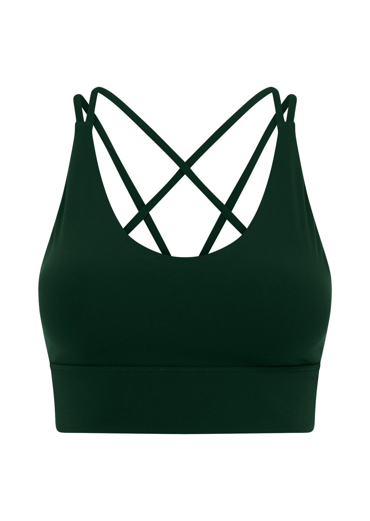 Lotus Longline Sports Bra - Dark Green slider