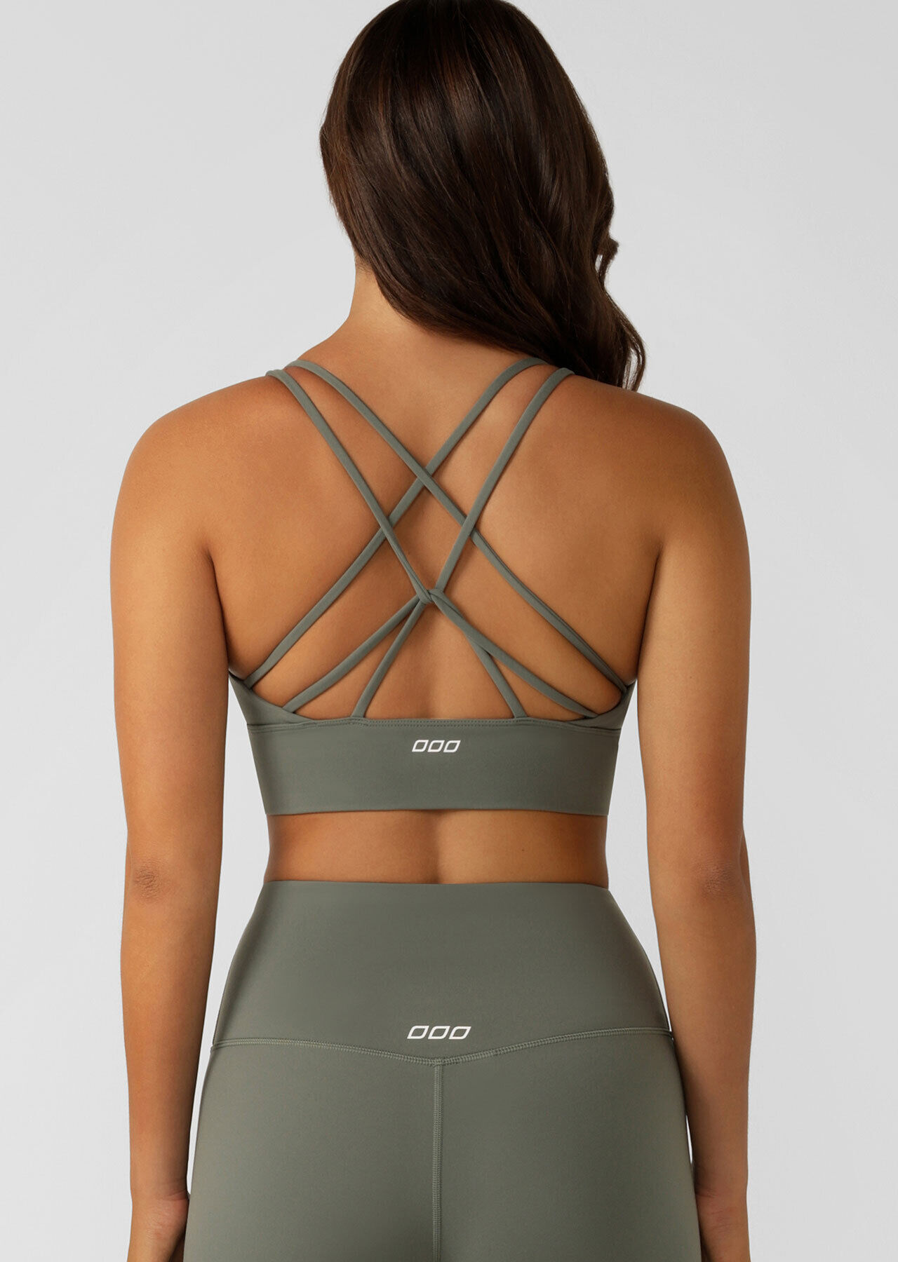 Lotus Longline Sports Bra - Dark Matcha slider