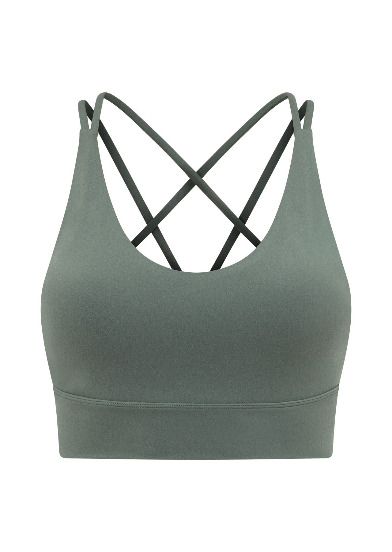 Lotus Longline Sports Bra - Dark Matcha slider