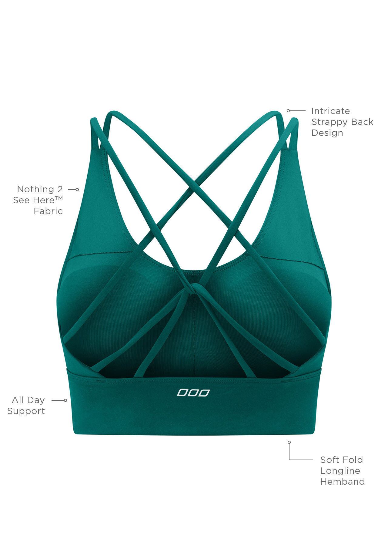 Lotus Longline Sports Bra - Dark Teal slider