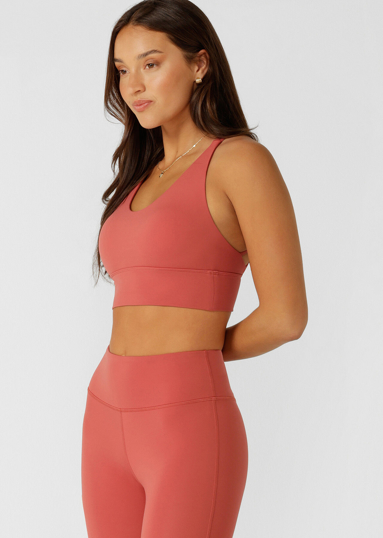 Lotus Longline Sports Bra - Earth slider