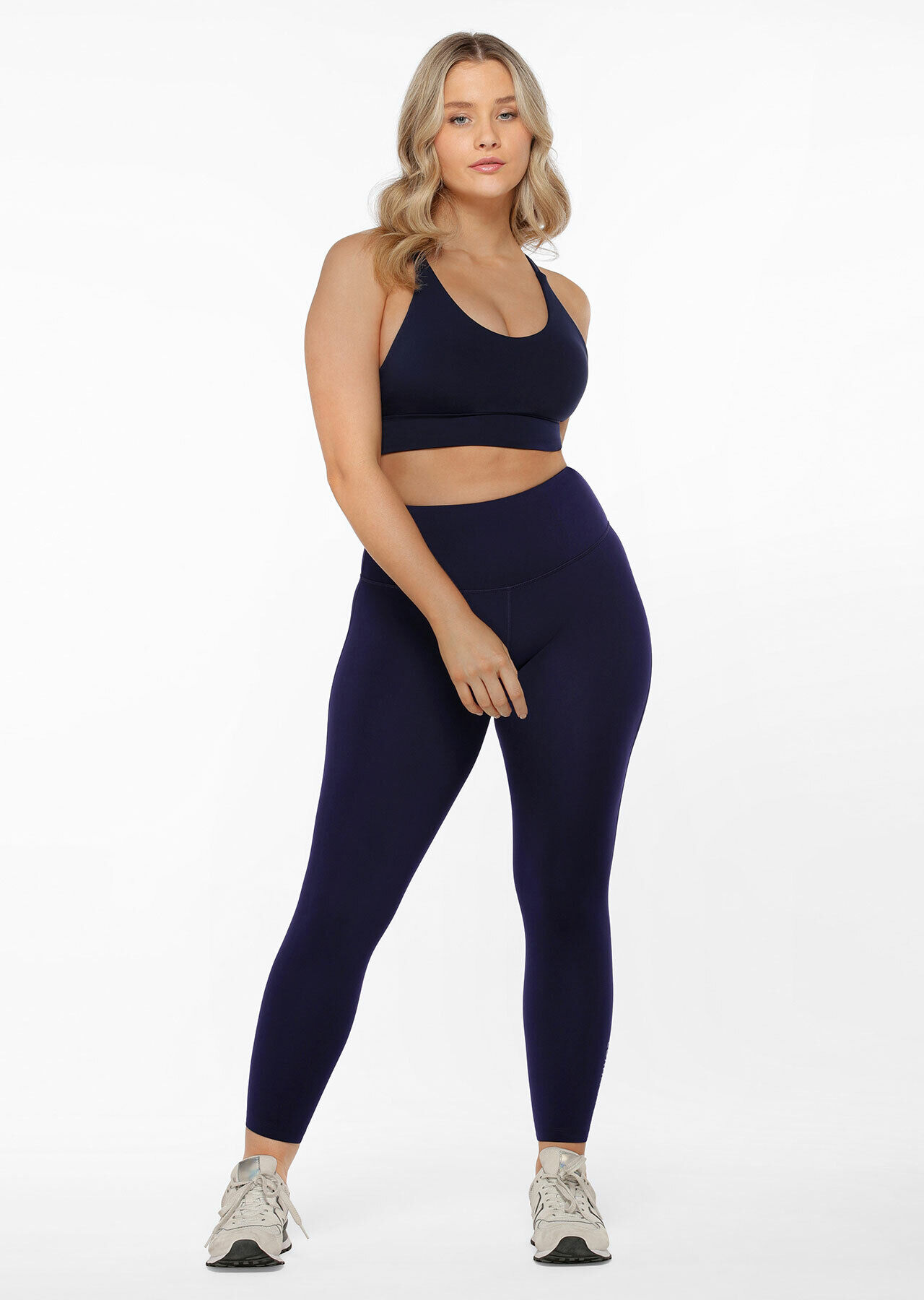 Lotus Longline Sports Bra - French Navy slider