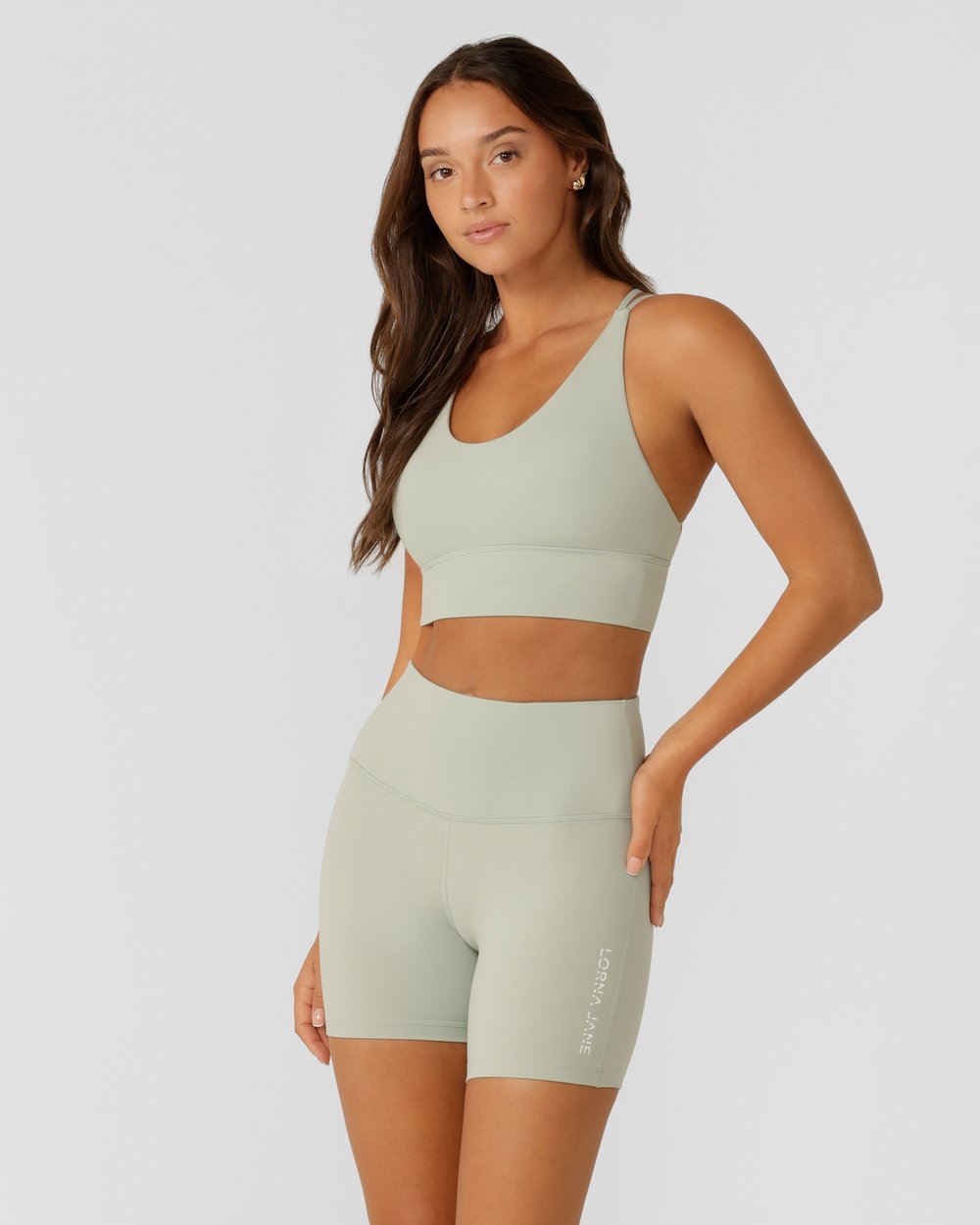 Lotus Longline Sports Bra - Iced Matcha slider