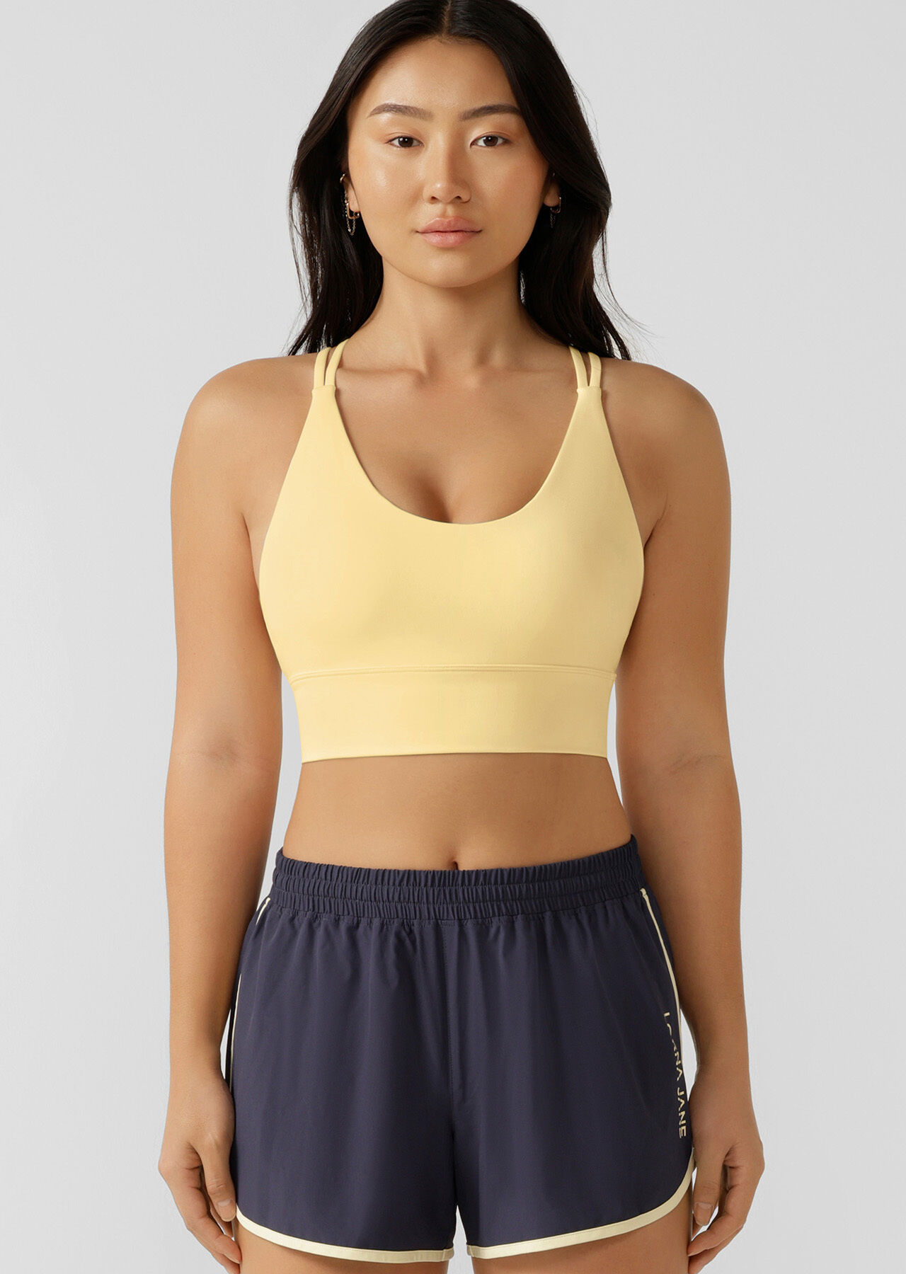 Lotus Longline Sports Bra - Lemon Cream slider