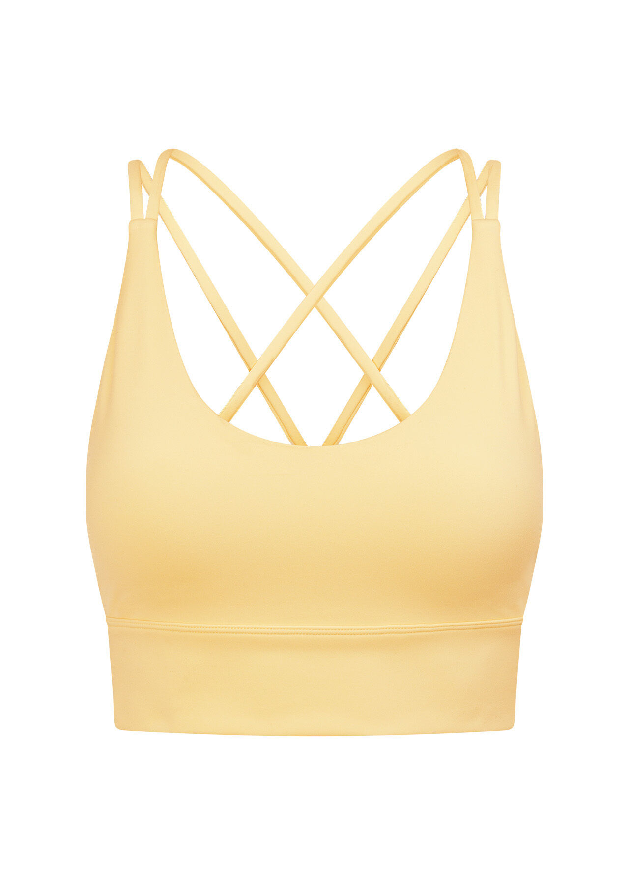 Lotus Longline Sports Bra - Lemon Cream slider