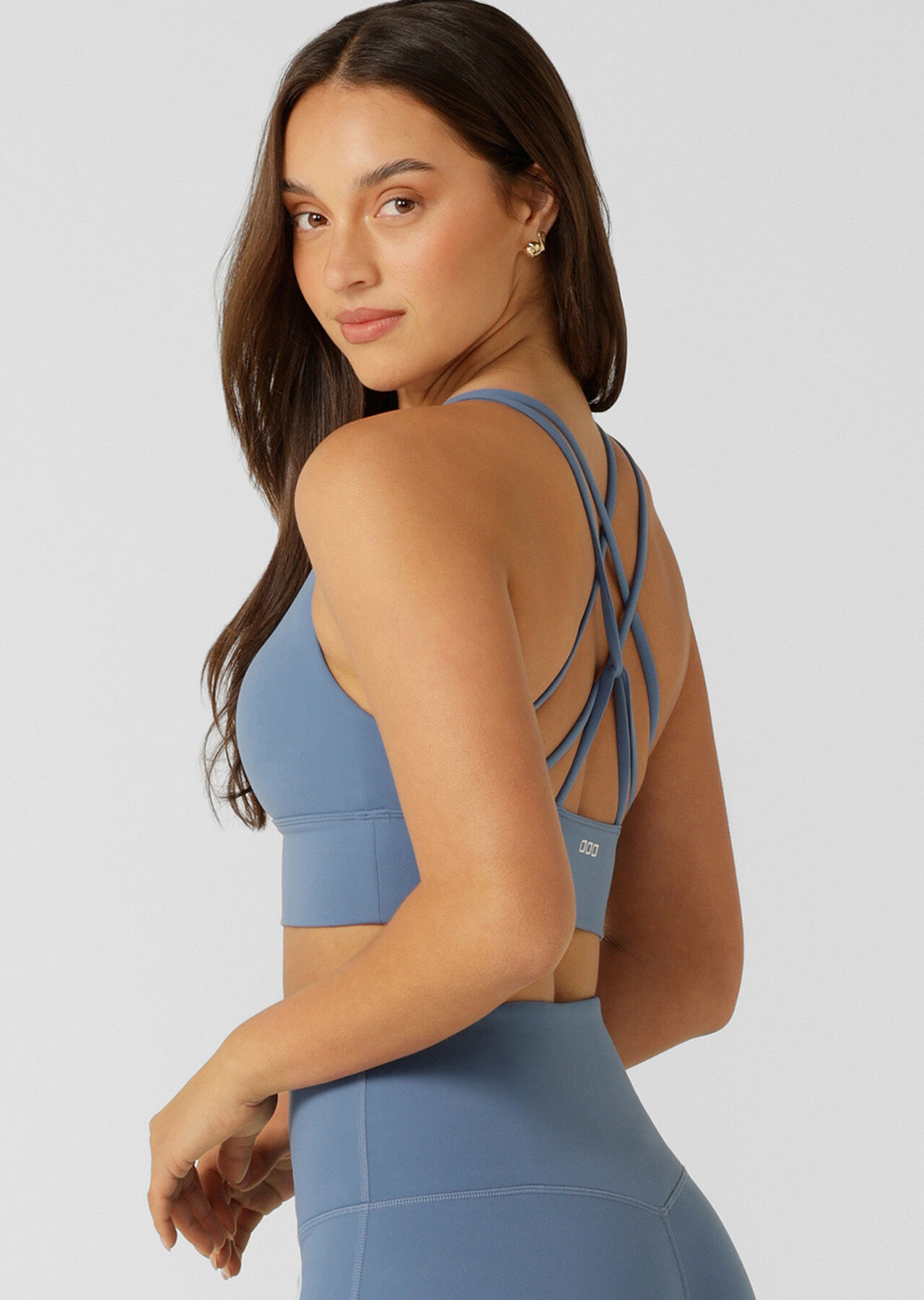 Lotus Longline Sports Bra - Moonlight Blue slider