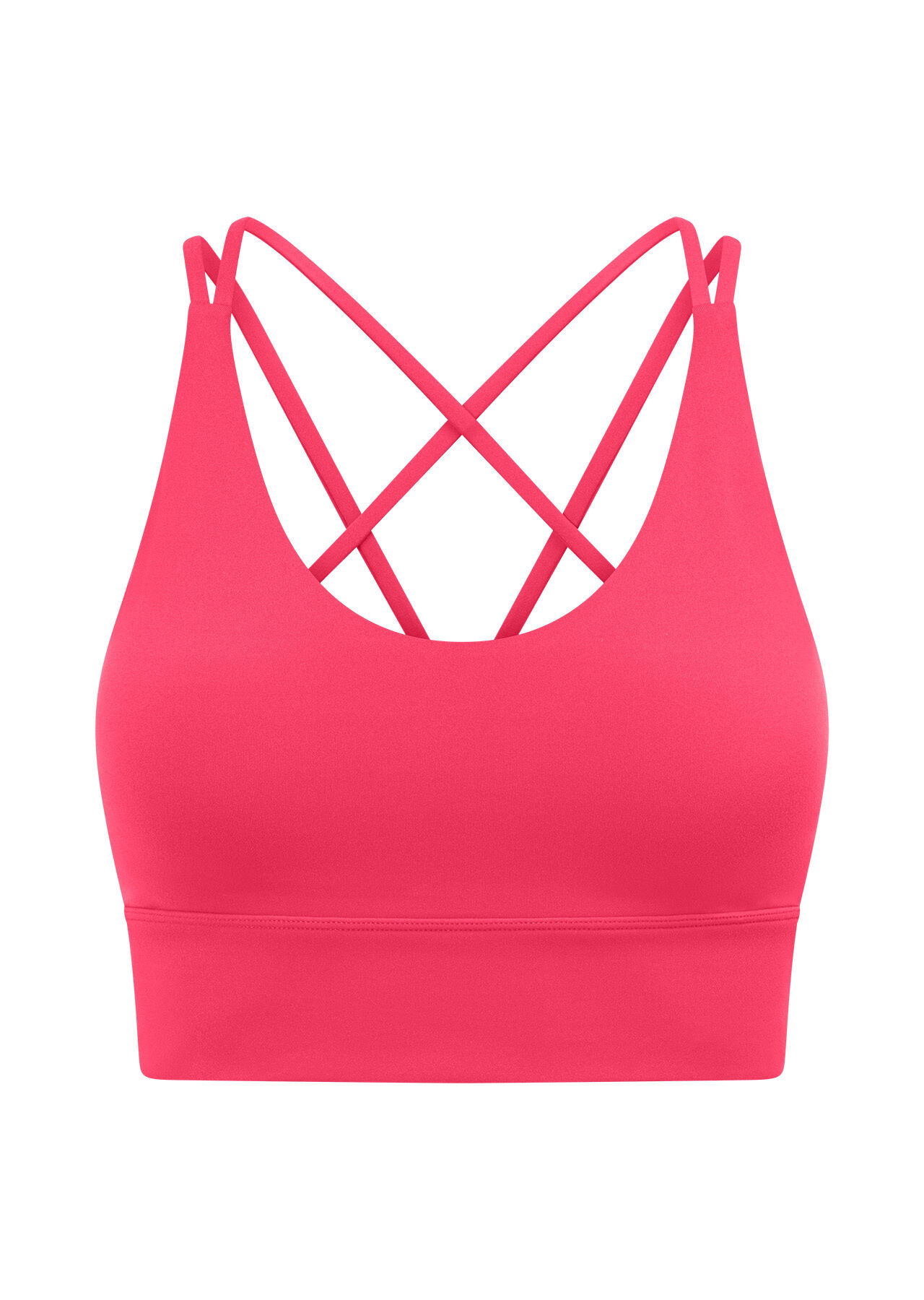 Lotus Longline Sports Bra - Neon Raspberry slider