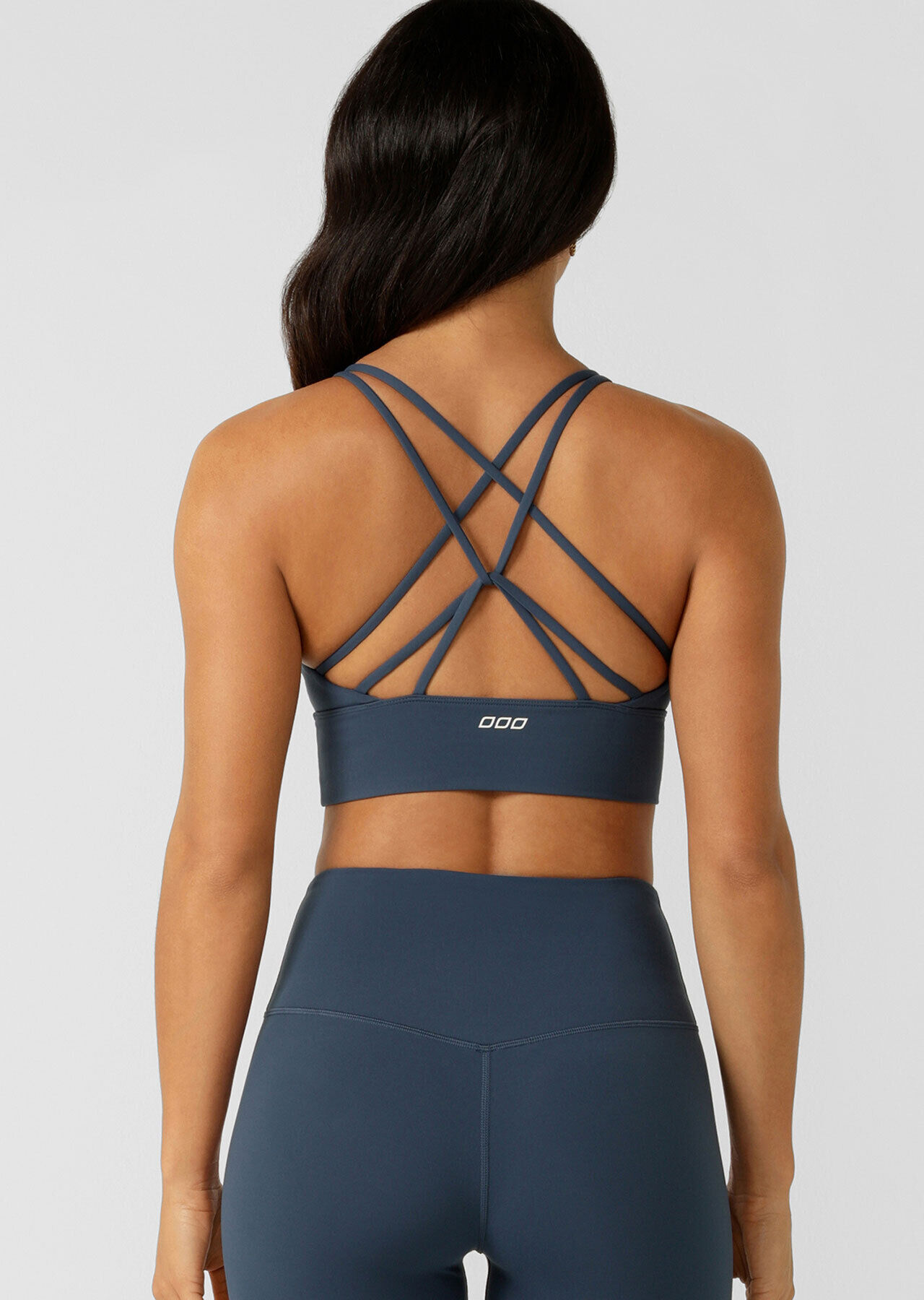 Lotus Longline Sports Bra - Pale Indigo slider