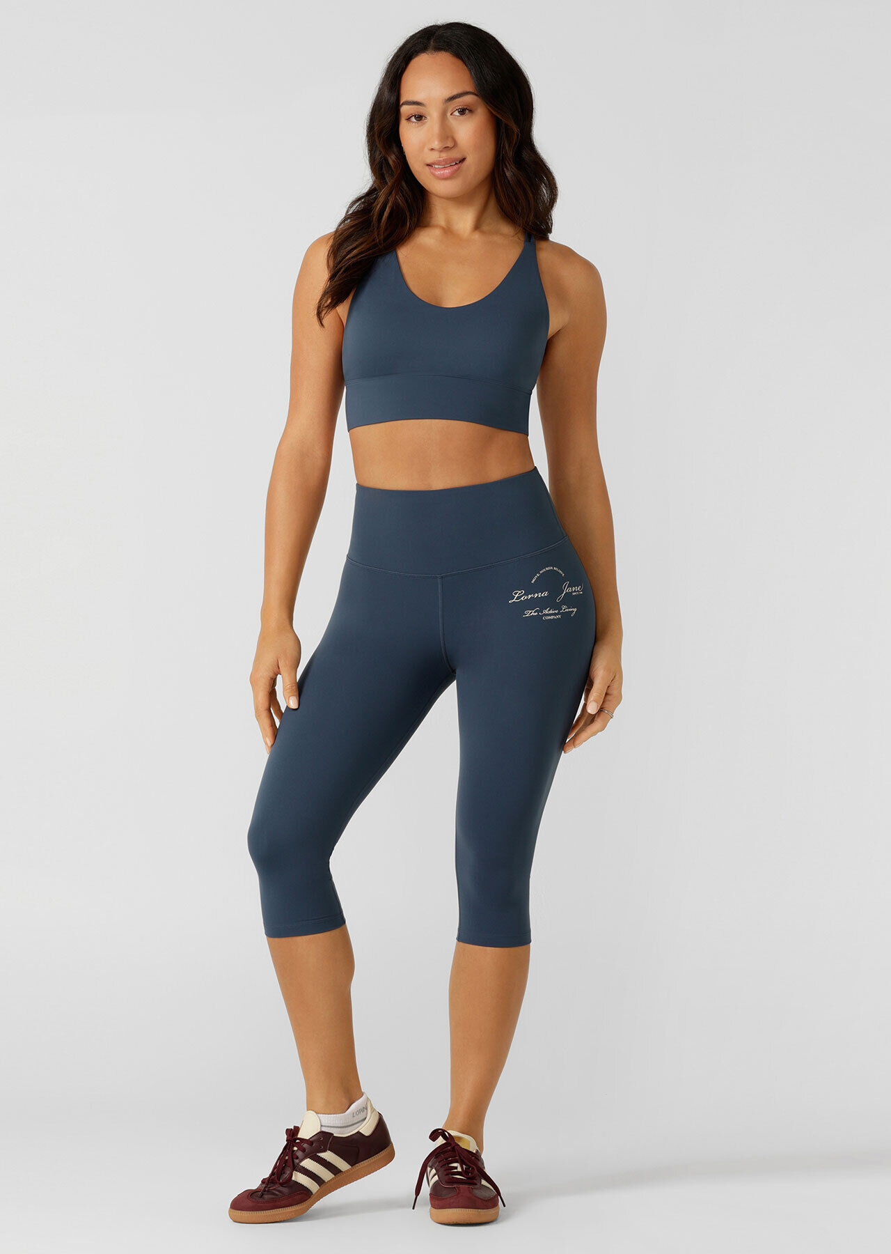 Lotus Longline Sports Bra - Pale Indigo slider